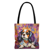 Regal Cavalier King Charles Spaniel Tote Bag, Artistic Eco-Friendly Design