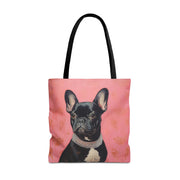 Frenchie Chic Canvas Tote Bag – Glamorous & Eco-Friendly Design