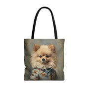 Regal Pomeranian Portrait Tote Bag, Stylish Gift for Dog Lovers