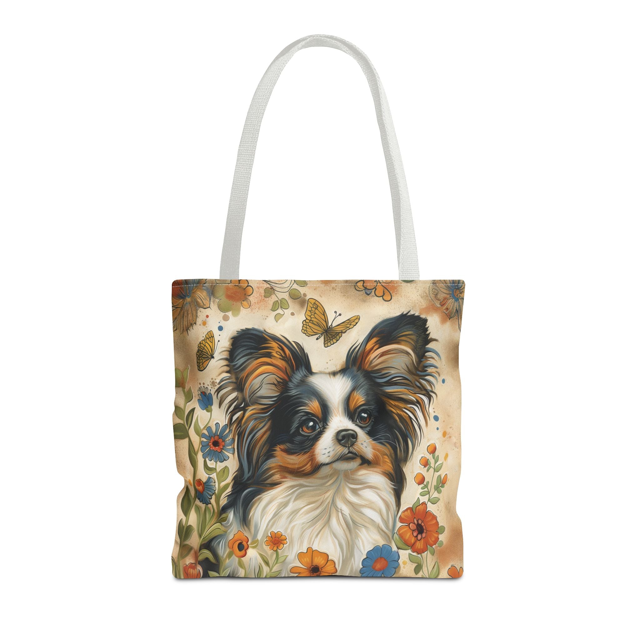 Papillon Butterfly Garden Tote Bag, Artistic Grocery & Beach Bag