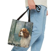 Cavalier King Charles Spaniel Winter Wonderland Canvas Tote Bag