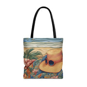 Sunny Beach Paradise Canvas Tote Bag, Vibrant and Eco-Friendly Beach Accessory