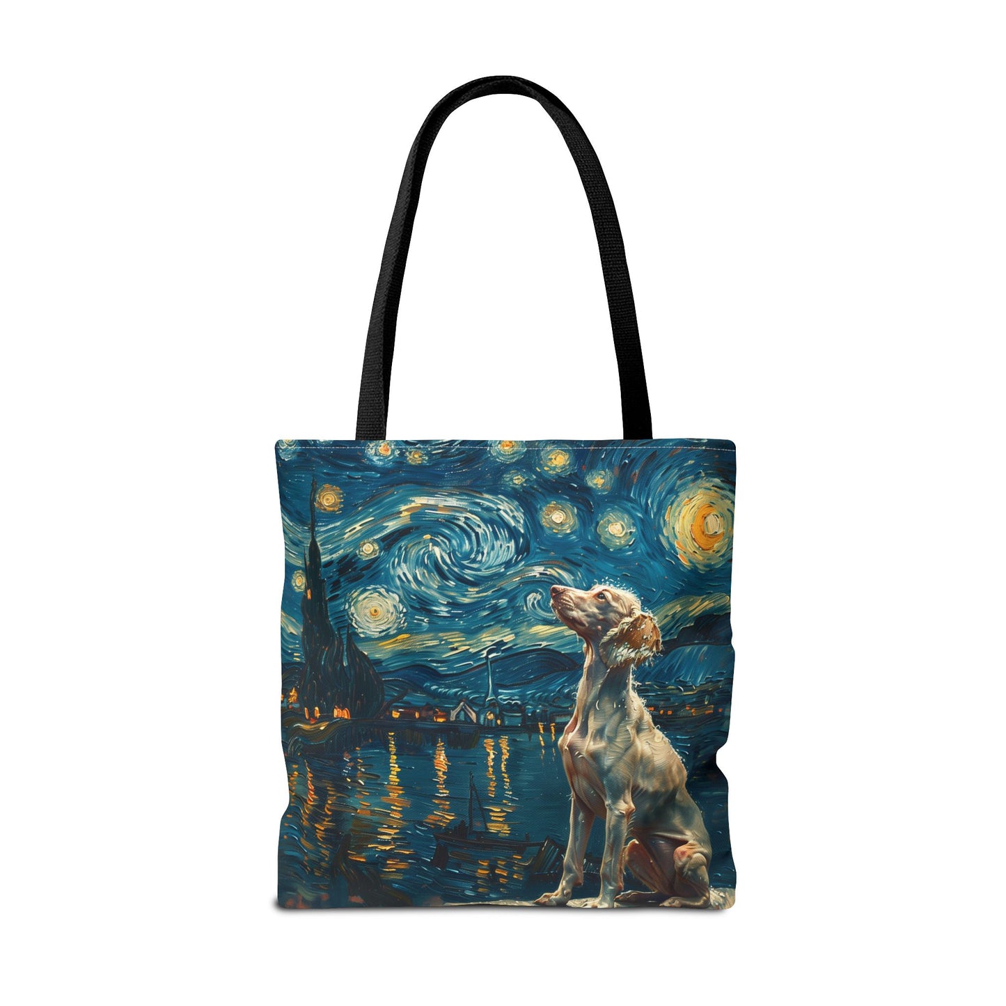 Starry Night Labrador Tote Bag - Artistic Eco-Friendly Canvas Gift - Darwin & Rose