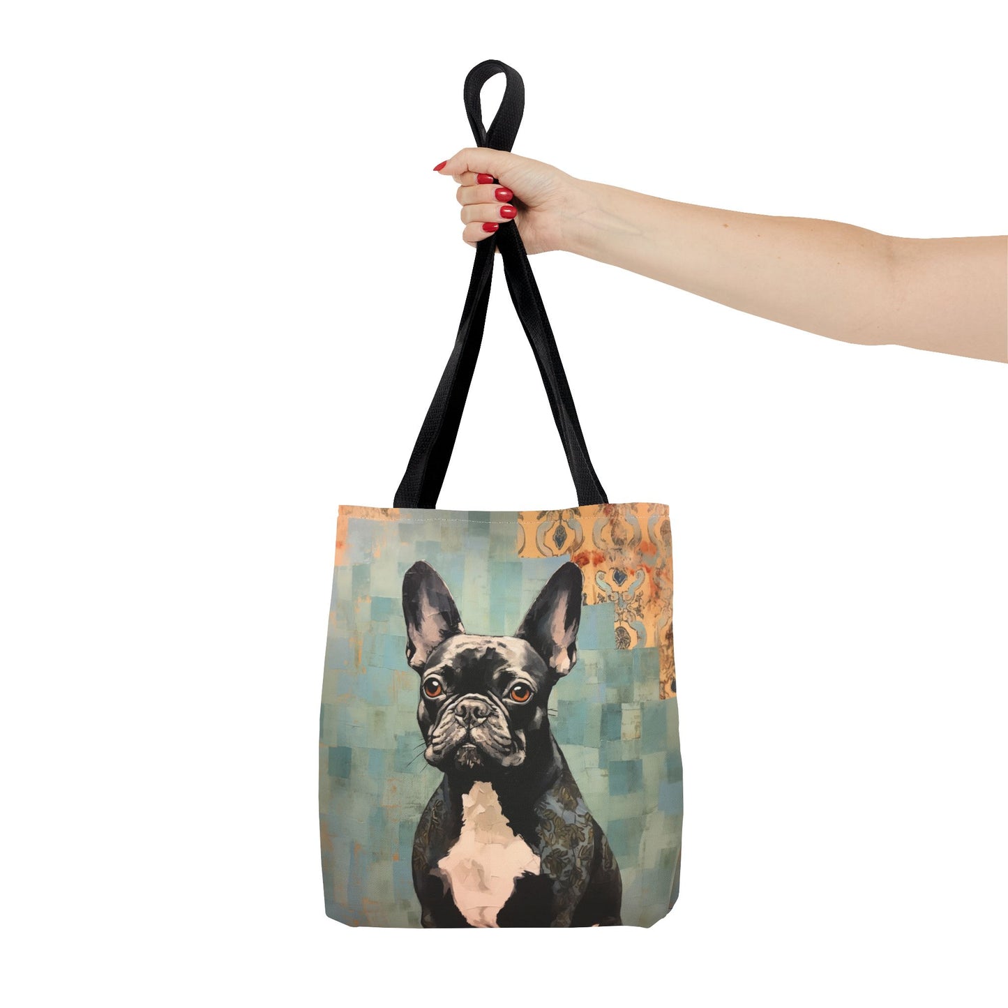 Frenchie Chic Canvas Tote Bag, Eco-Friendly Dog Lover Gift