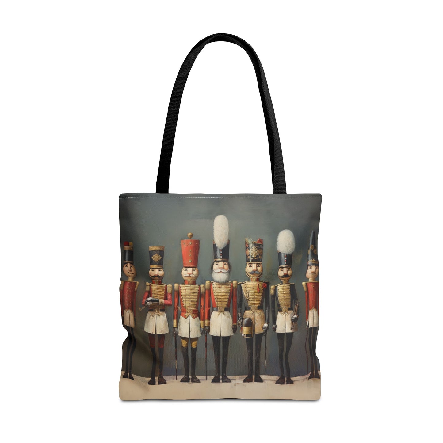 Nutcracker Brigade Holiday Tote Bag, Artistic Festive Design