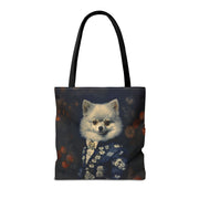 Pomeranian Floral Elegance Tote Bag, Chic Gift for Dog Lovers