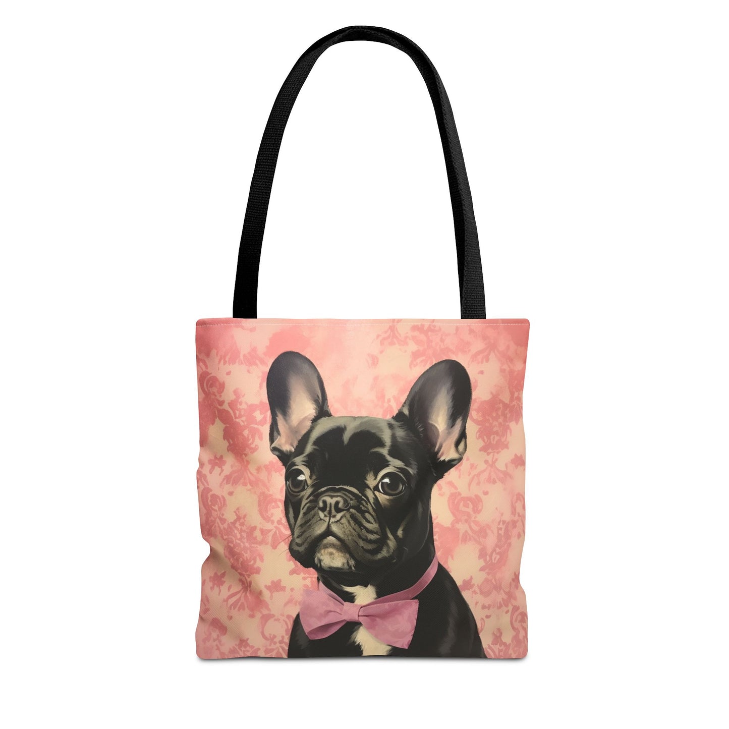 Chic French Bulldog Tote Bag – Pink Bowtie Art Design for Dog Lovers