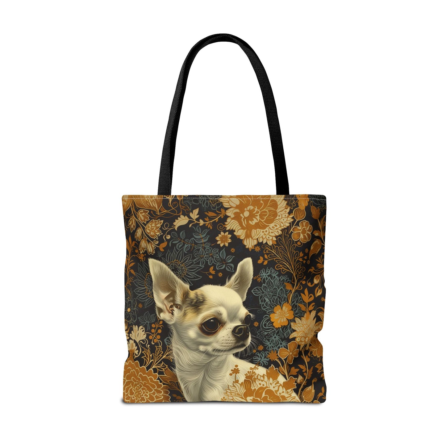 Chihuahua Floral Elegance Tote Bag, Eco-Friendly Gift for Dog Lovers