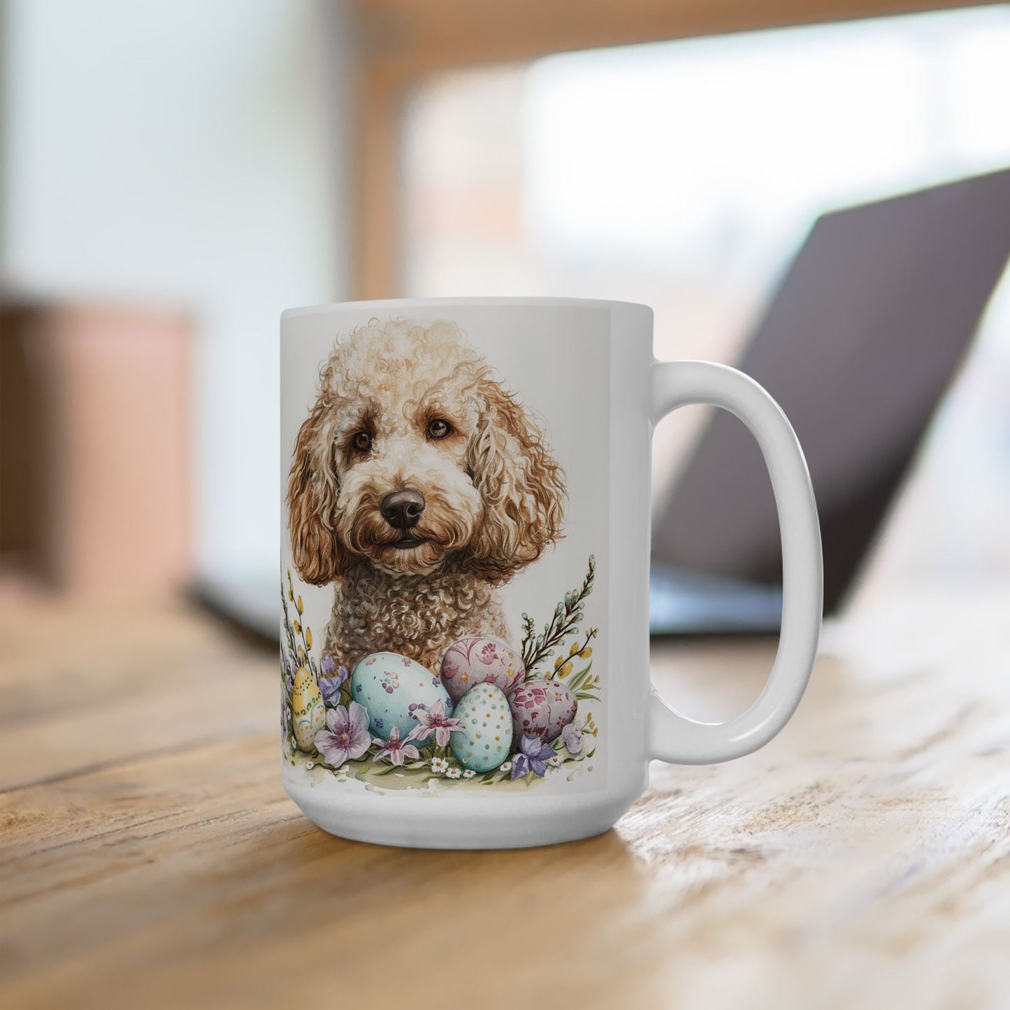 Poodle Lover Easter Mug – Cute Coffee Cup for Dog Moms & Pet Parents