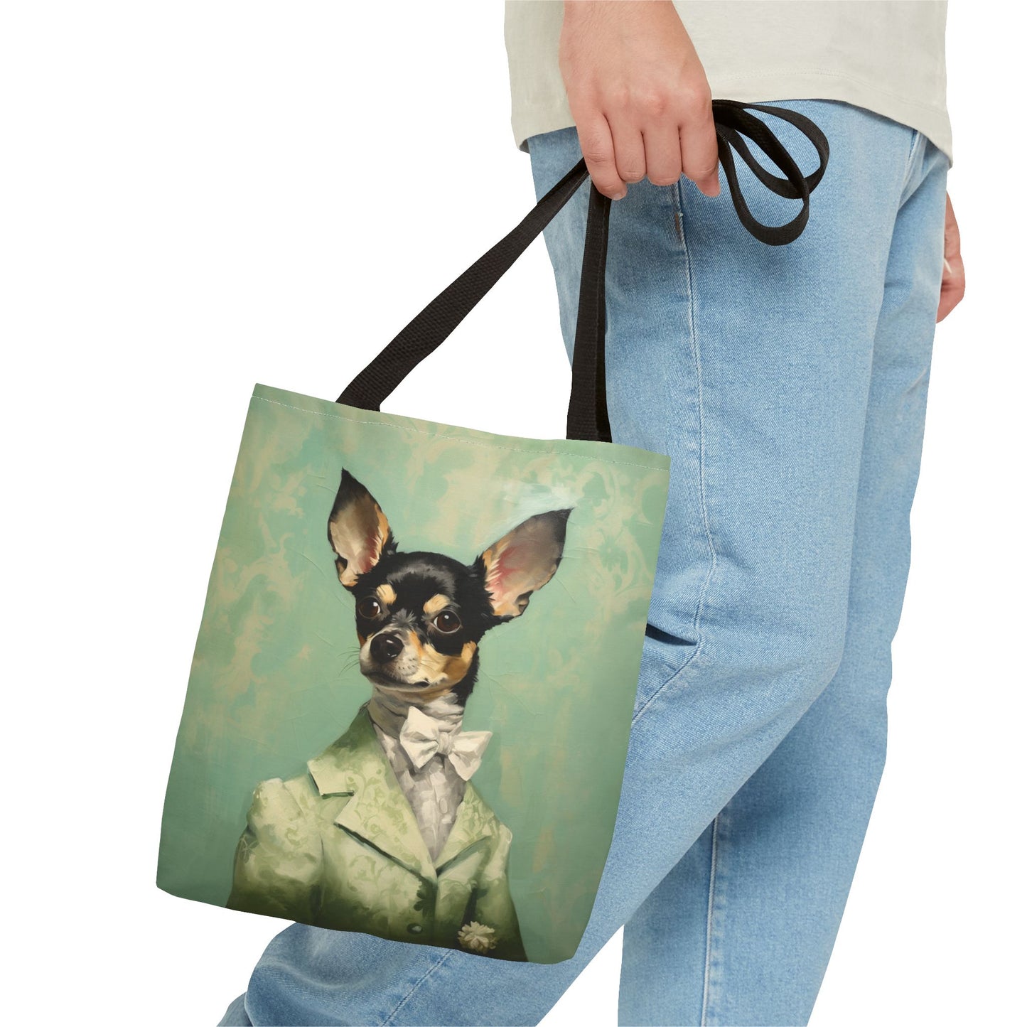 Chihuahua Dapper Style Tote Bag, Eco-Friendly Canvas Gift for Dog Lovers