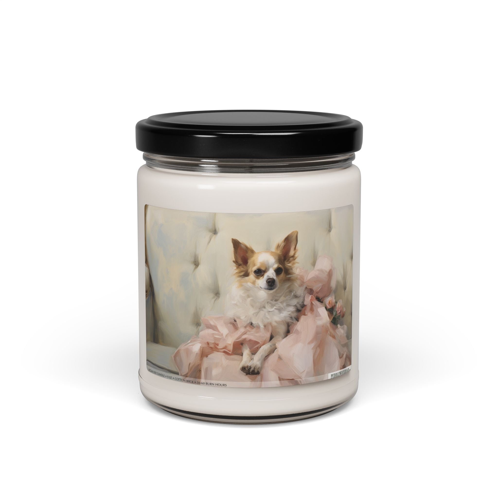 Elegant Chihuahua Soy Candle – Artistic Gift for Dog Lovers