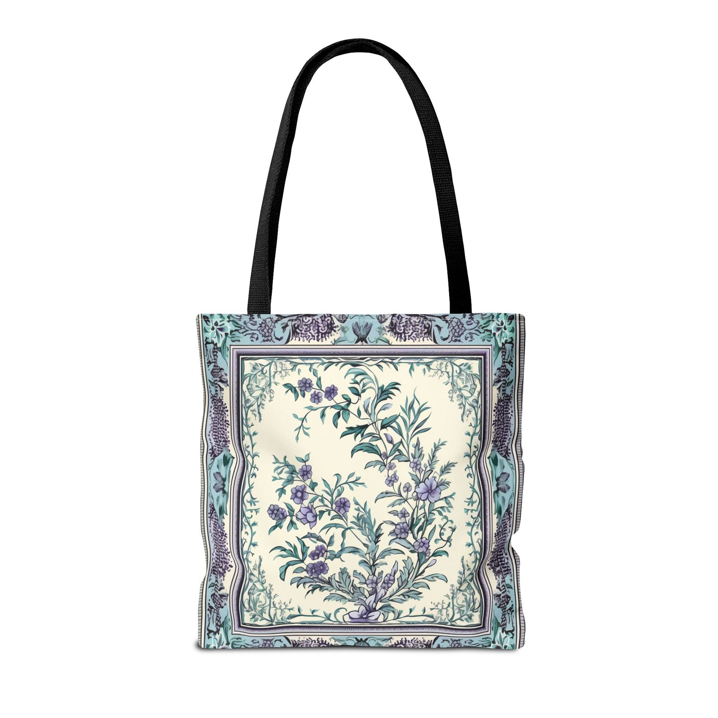 Elegant Botanical Canvas Tote Bag – Eco-Friendly Floral Shopping Bag