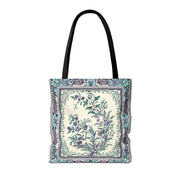 Elegant Botanical Canvas Tote Bag – Eco-Friendly Floral Shopping Bag