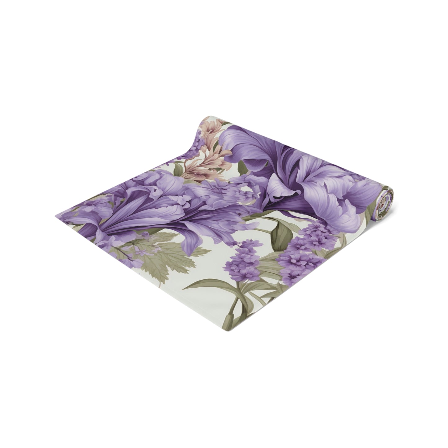 Purple Floral Table Runner | Lavender, Lilac, and Cream Décor (72" or 90")