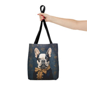 French Bulldog Aristocrat Canvas Tote Bag, Chic and Eco-Friendly Design