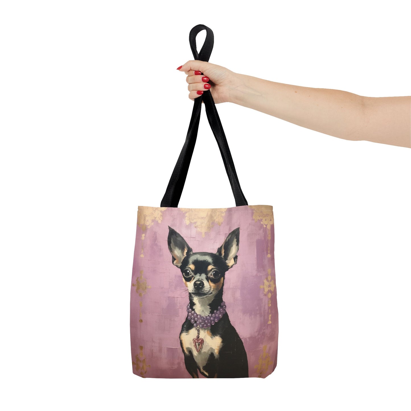 Chic Chihuahua Canvas Tote Bag – Elegant Dog Lover’s Accessory