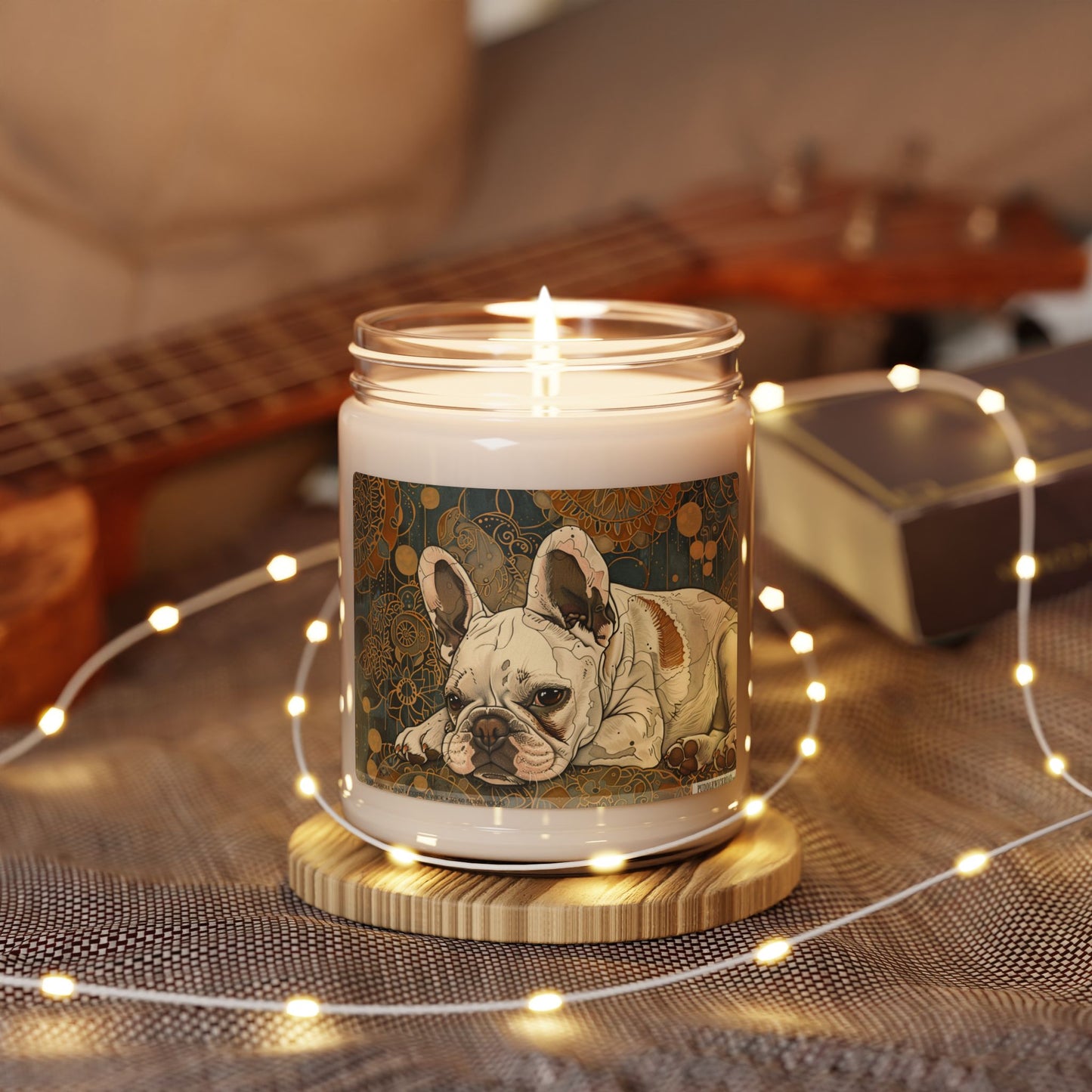 Adorable Frenchie Art Candle - Pet Lover Gift & Memorial Keepsake