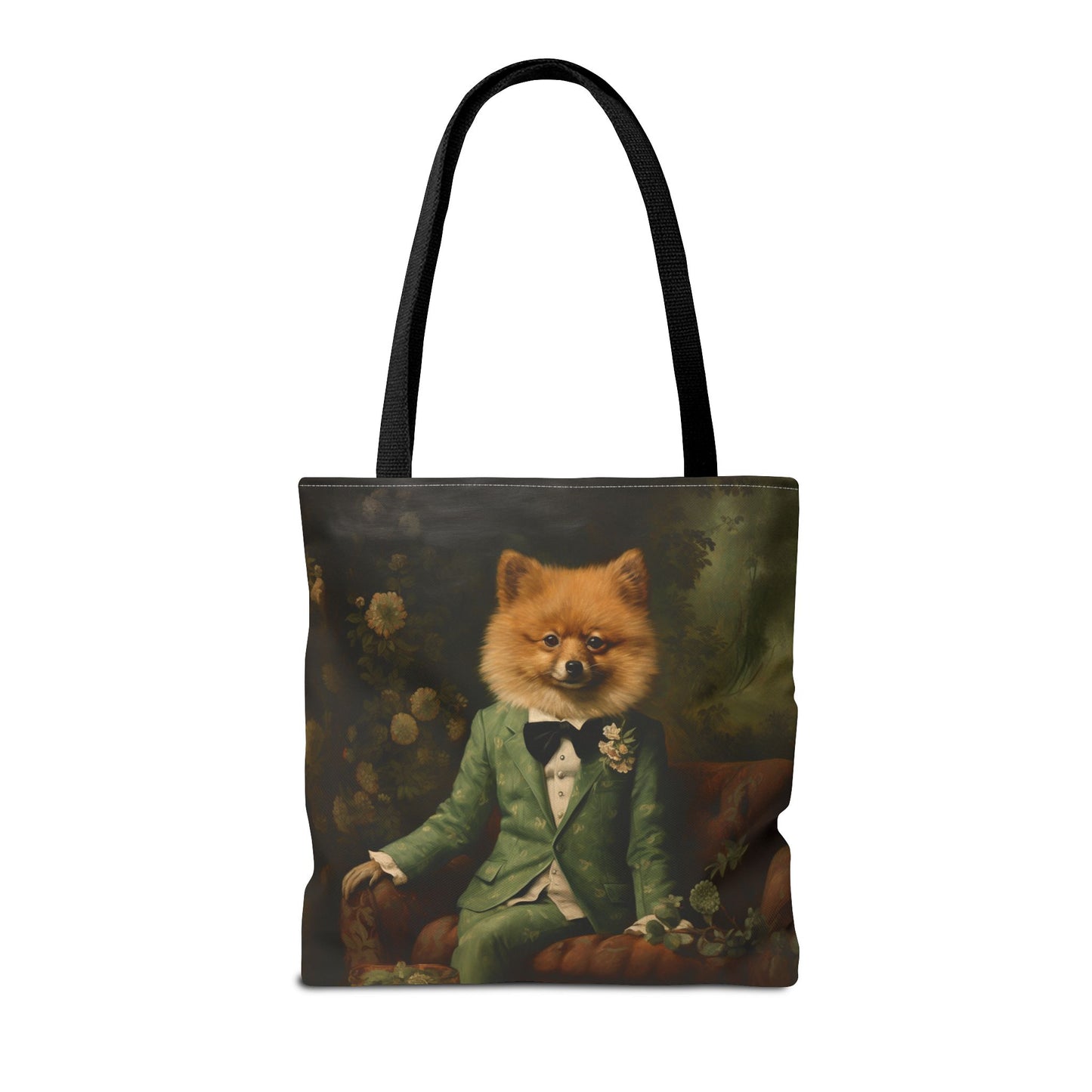 Regal Pomeranian Tote Bag, Eco-Friendly Canvas Art Shopper