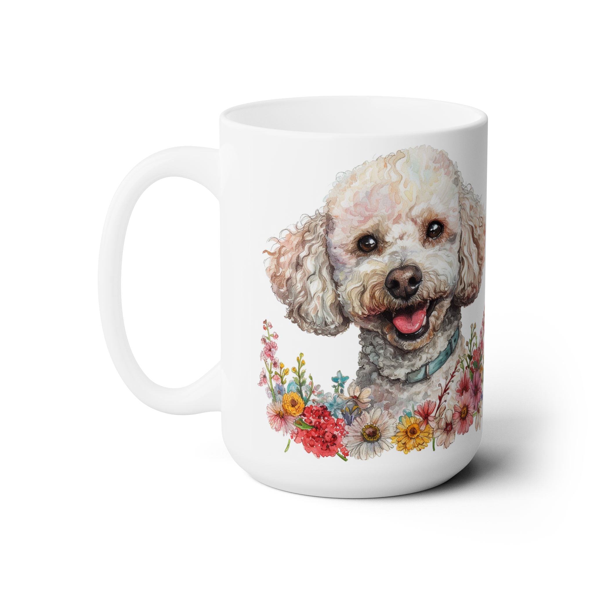 Charming Poodle Floral Mug – Perfect for Dog Moms & Pet Lovers