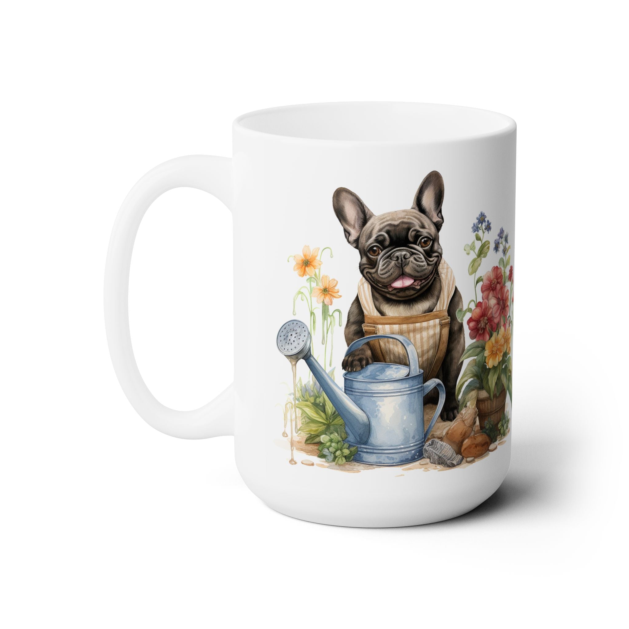 Frenchie Gardener Coffee Mug - Cute French Bulldog Gift, Dog Lover Cup - Darwin & Rose