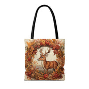 Autumn Whitetail Deer Tote Bag, Fall-Inspired Eco-Friendly Canvas