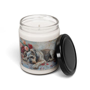 Mini Schnauzer Vintage Floral Candle - Pet Lover Gift & Memorial - Darwin & Rose