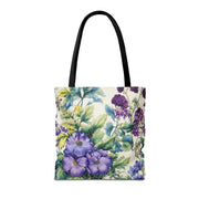 Floral Bloom Canvas Tote Bag, Eco-Friendly Grocery and Market Bag