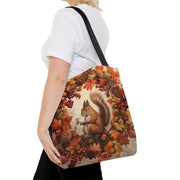 Autumn Harvest Squirrel Tote Bag - Eco-Friendly Canvas Gift