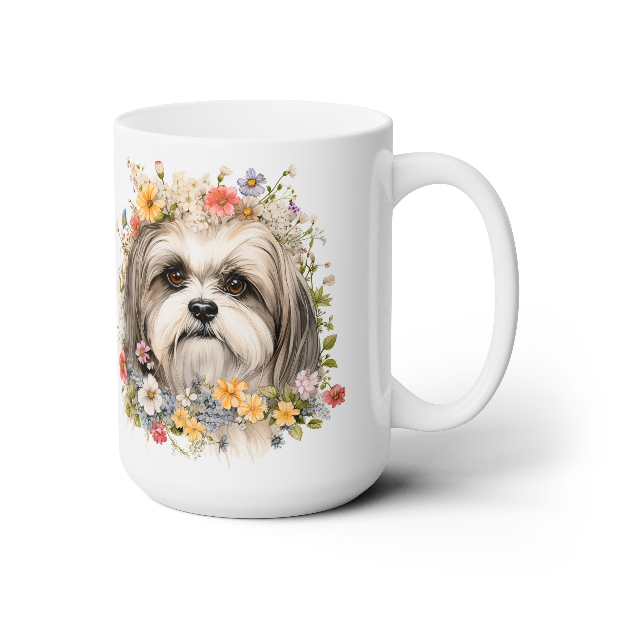 Shih Tzu Floral Coffee Mug – Cute Gift for Dog Lovers