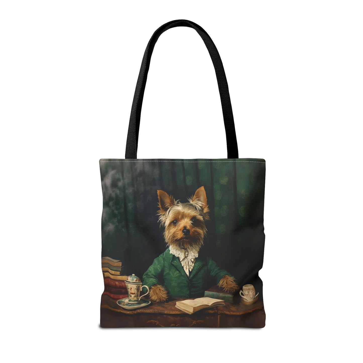 Yorkshire Terrier Scholar Canvas Tote – Eco-Friendly & Artistic Bag