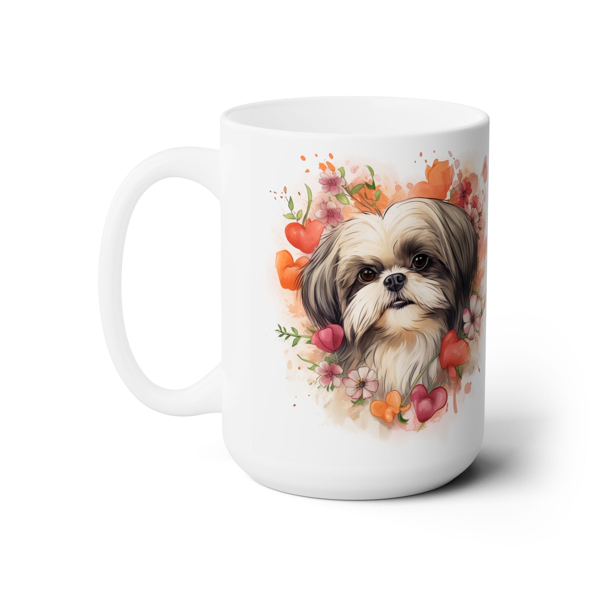 Adorable Shih Tzu Lover Mug with Floral Design - Perfect Gift!