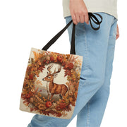 Autumn Whitetail Deer Tote Bag, Fall-Inspired Eco-Friendly Canvas