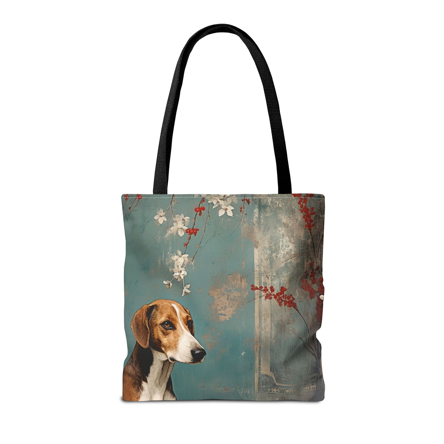 Beagle Blossom Tote Bag, Eco-Friendly Canvas for Dog Lovers