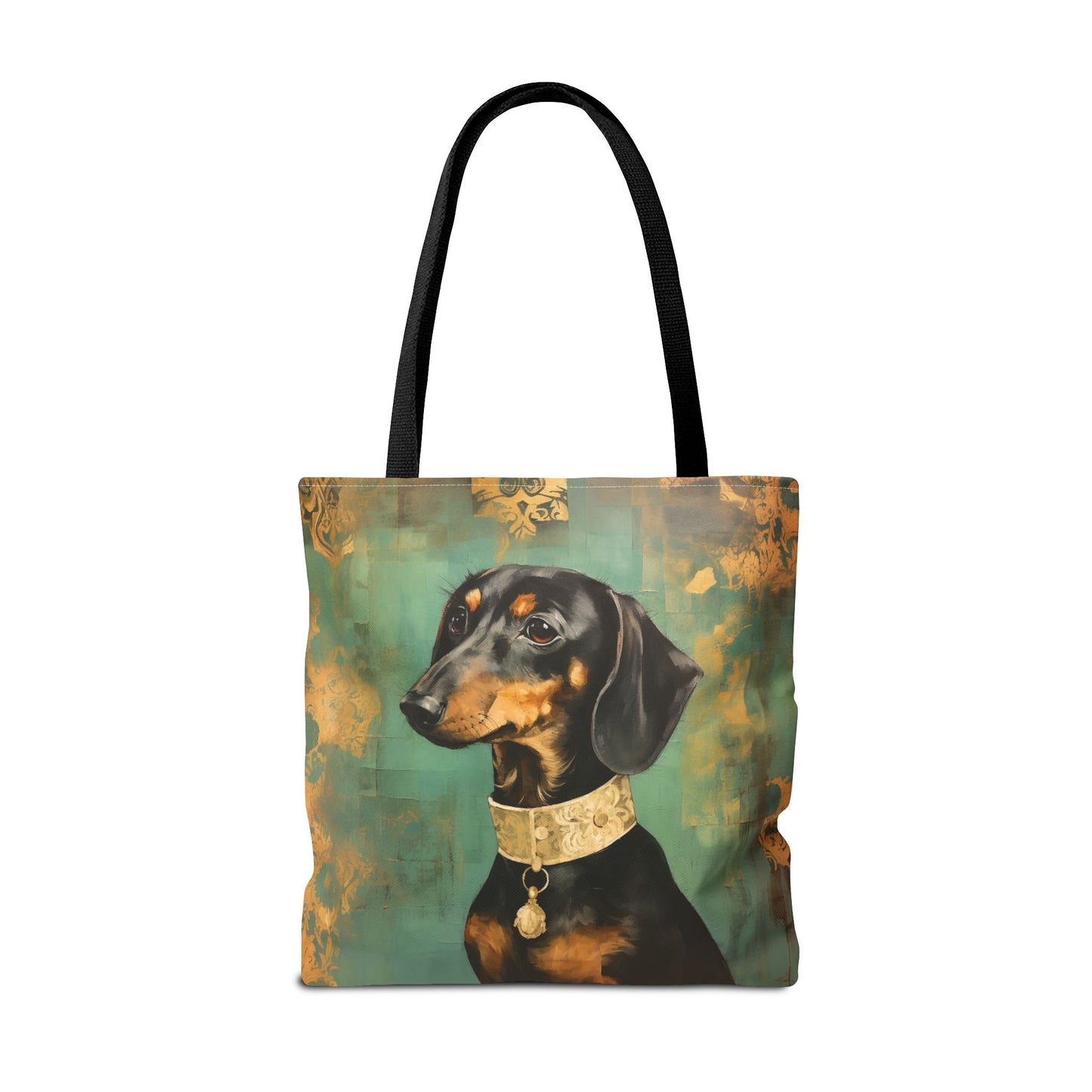 Dachshund Royal Portrait Tote Bag, Artistic Dog Lover Gift, Canvas Bag