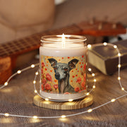 Italian Greyhound Love Candle – Dog Lover Gift with Roses and Hearts