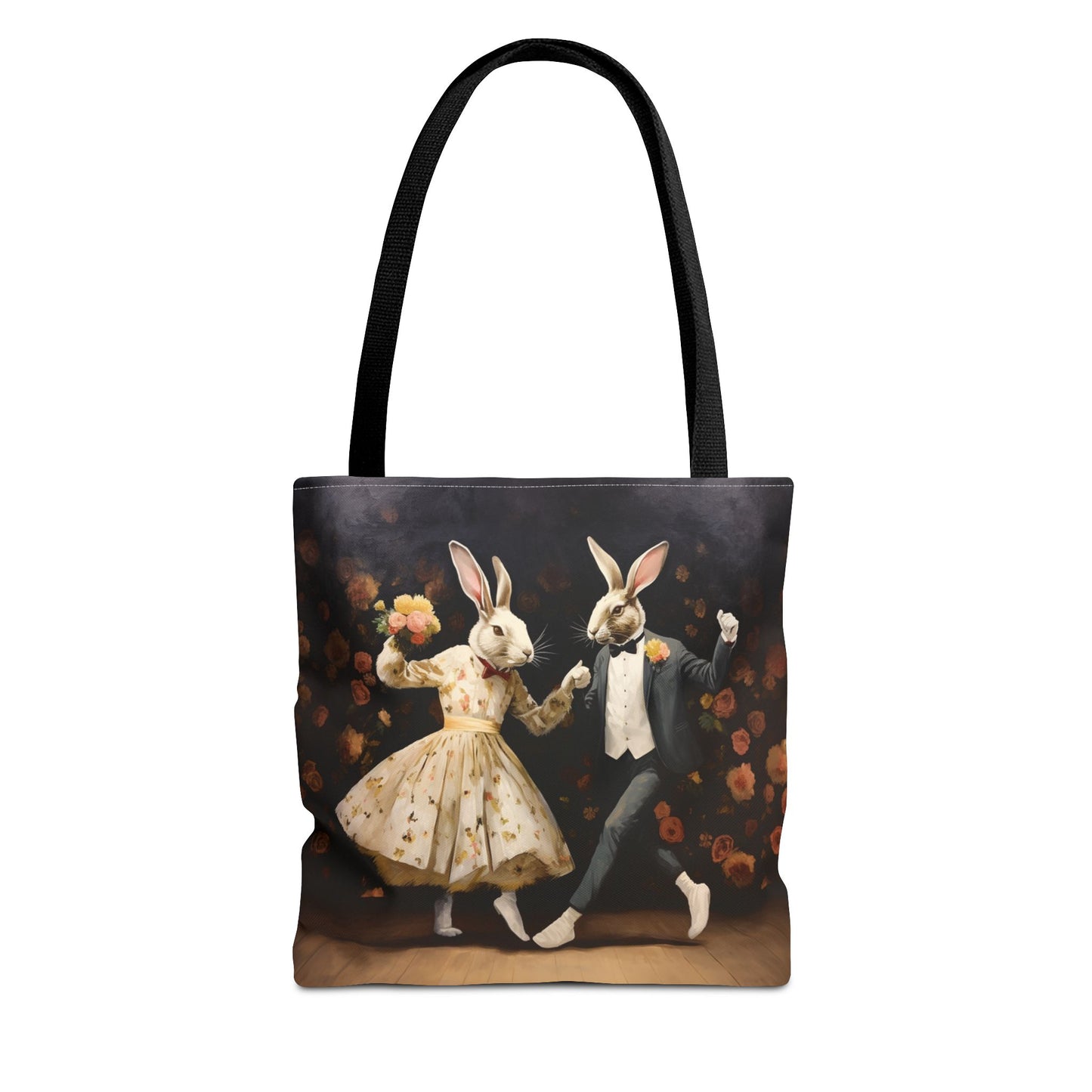 Easter Bunny Dance Tote Bag - Artistic and Eco-Friendly Grocery Bag