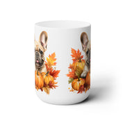 Frenchie Fall Harvest Mug – Thanksgiving Coffee Cup for Dog Lovers