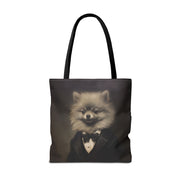 Elegant Pomeranian Gentleman Tote Bag – Stylish & Eco-Friendly Canvas Bag