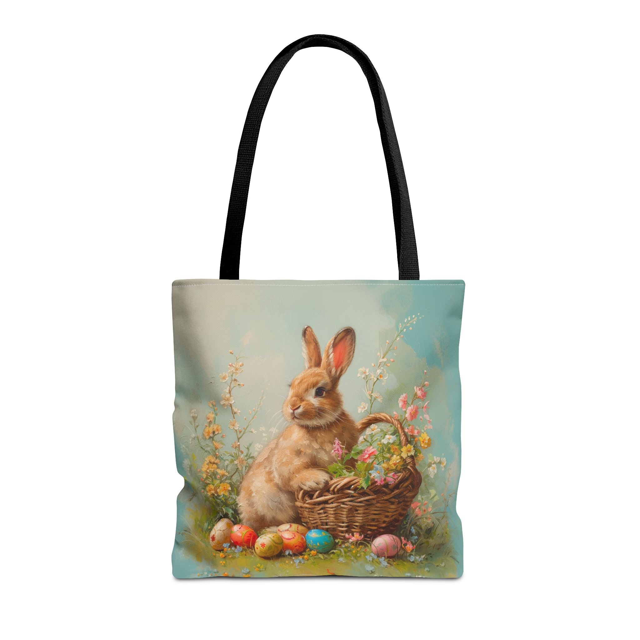 Charming Bunny Easter Tote Bag, Artistic Spring Design for Gifts