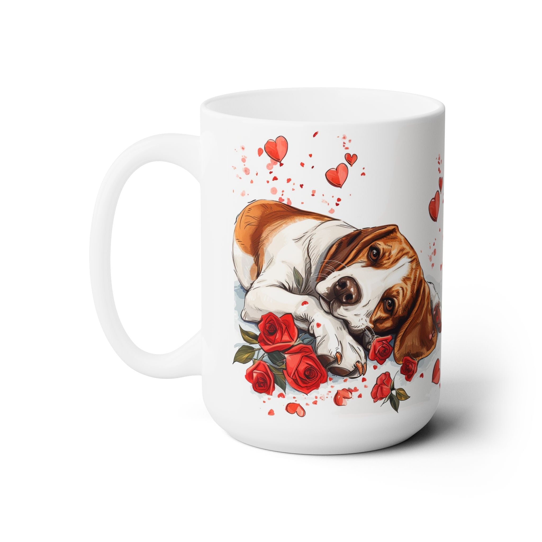 Beagle Love Valentine's Mug – Cute Coffee Cup for Dog Lovers