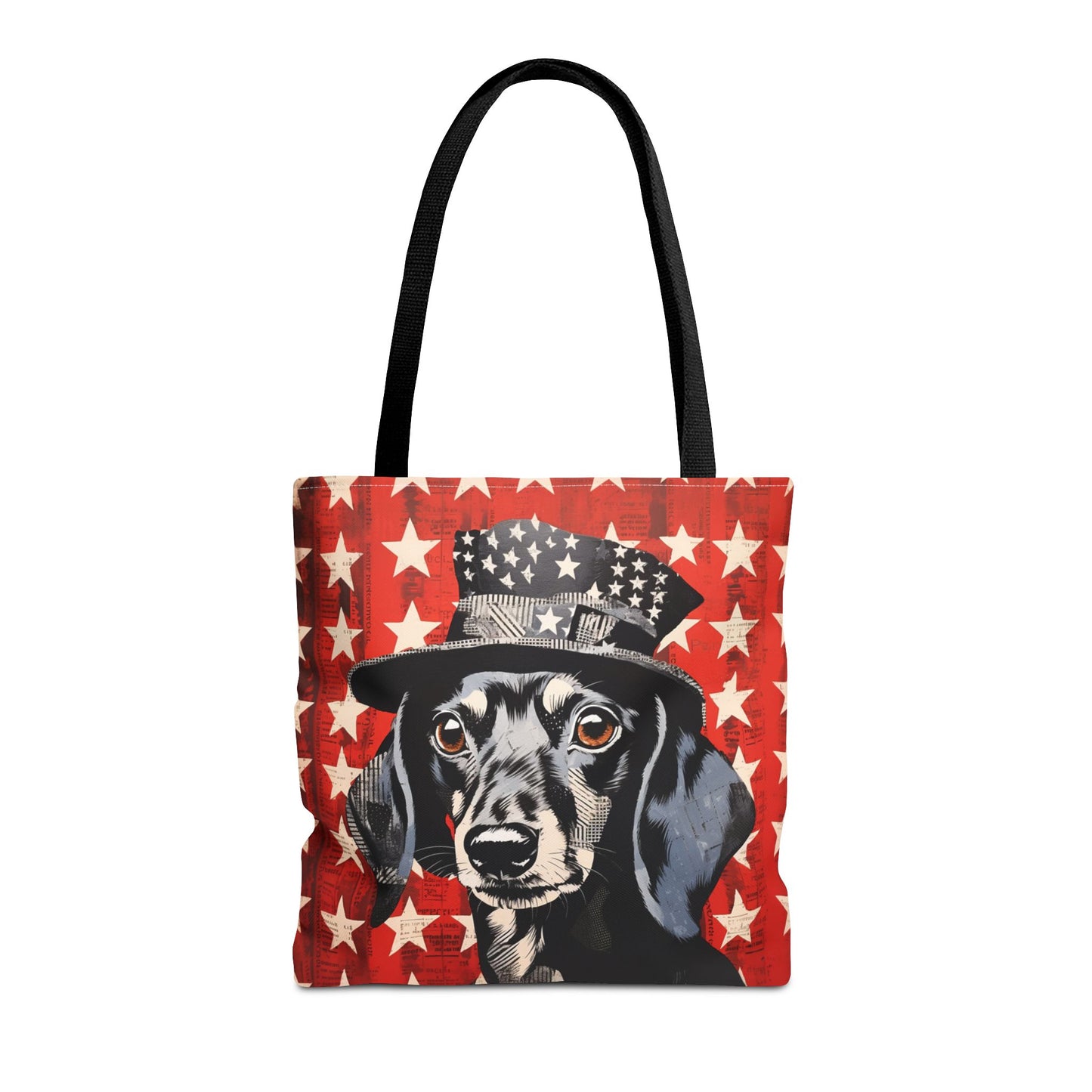 Patriotic Dachshund Market Tote Bag, Perfect for Dog Lovers