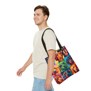 Colorful Dachshund Pop Art Tote Bag – Stylish, Reusable, and Fun