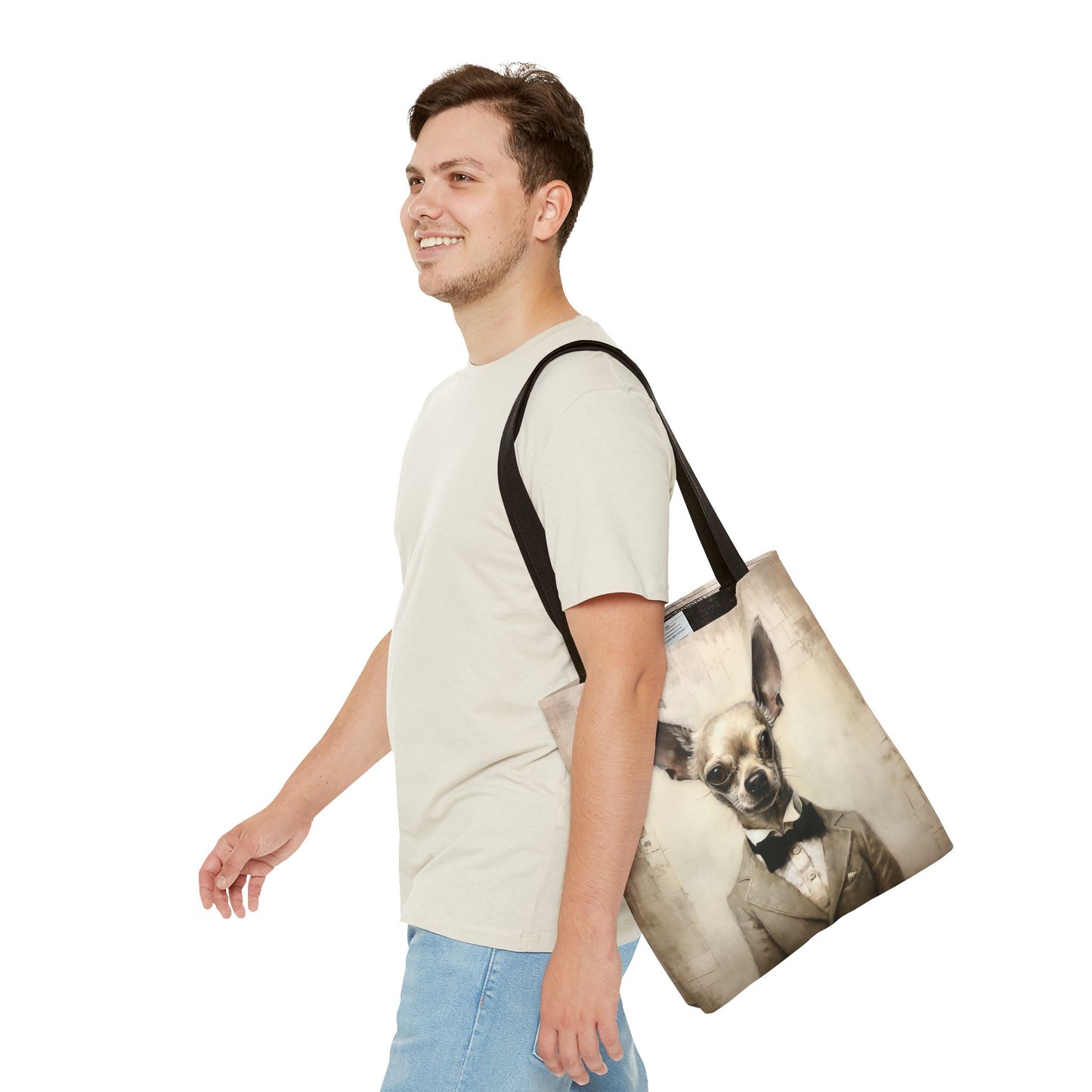 Chihuahua Sophistication Tote Bag – Dapper & Eco-Friendly Canvas