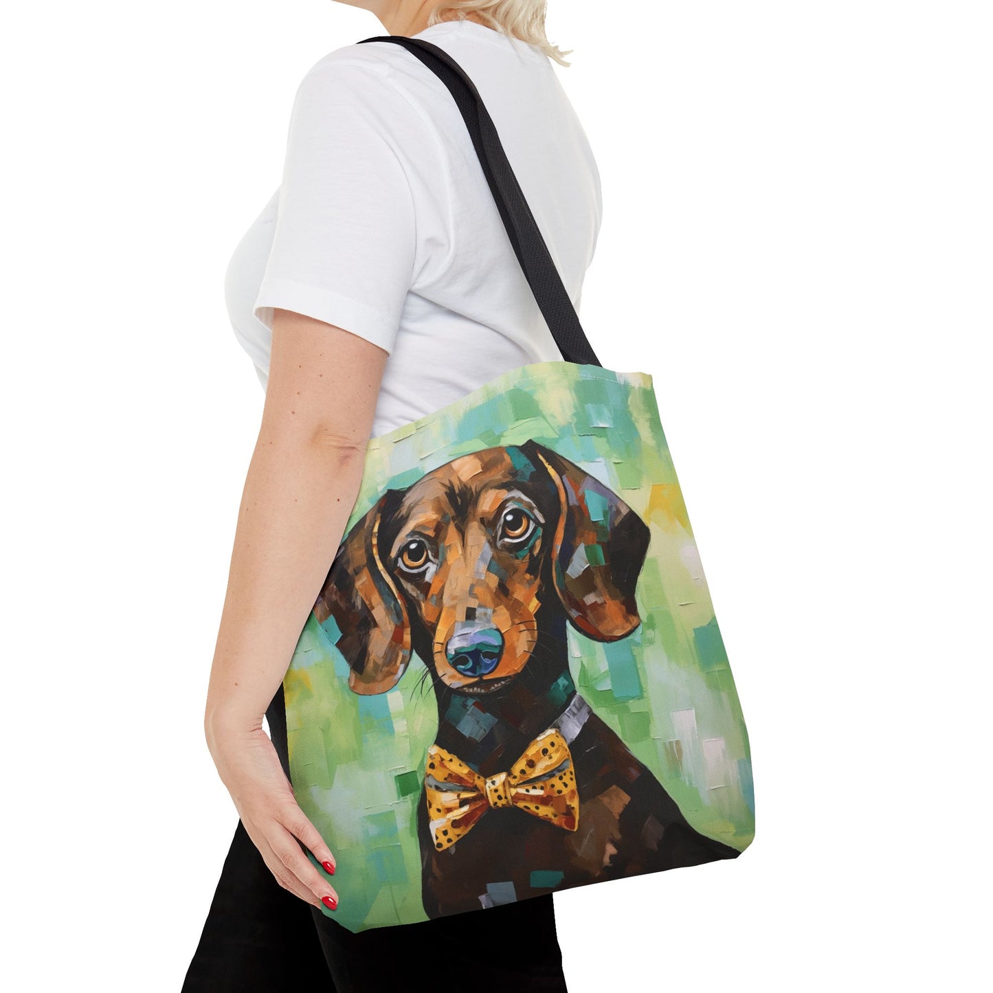 Dapper Dachshund Tote Bag – Stylish Art Canvas for Dog Lovers