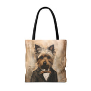 Yorkie Gentleman Tote Bag, Stylish Canvas Accessory for Dog Lovers