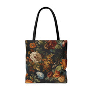 Elegant Autumn Floral Tote Bag, Eco-Friendly Canvas Shopping Bag