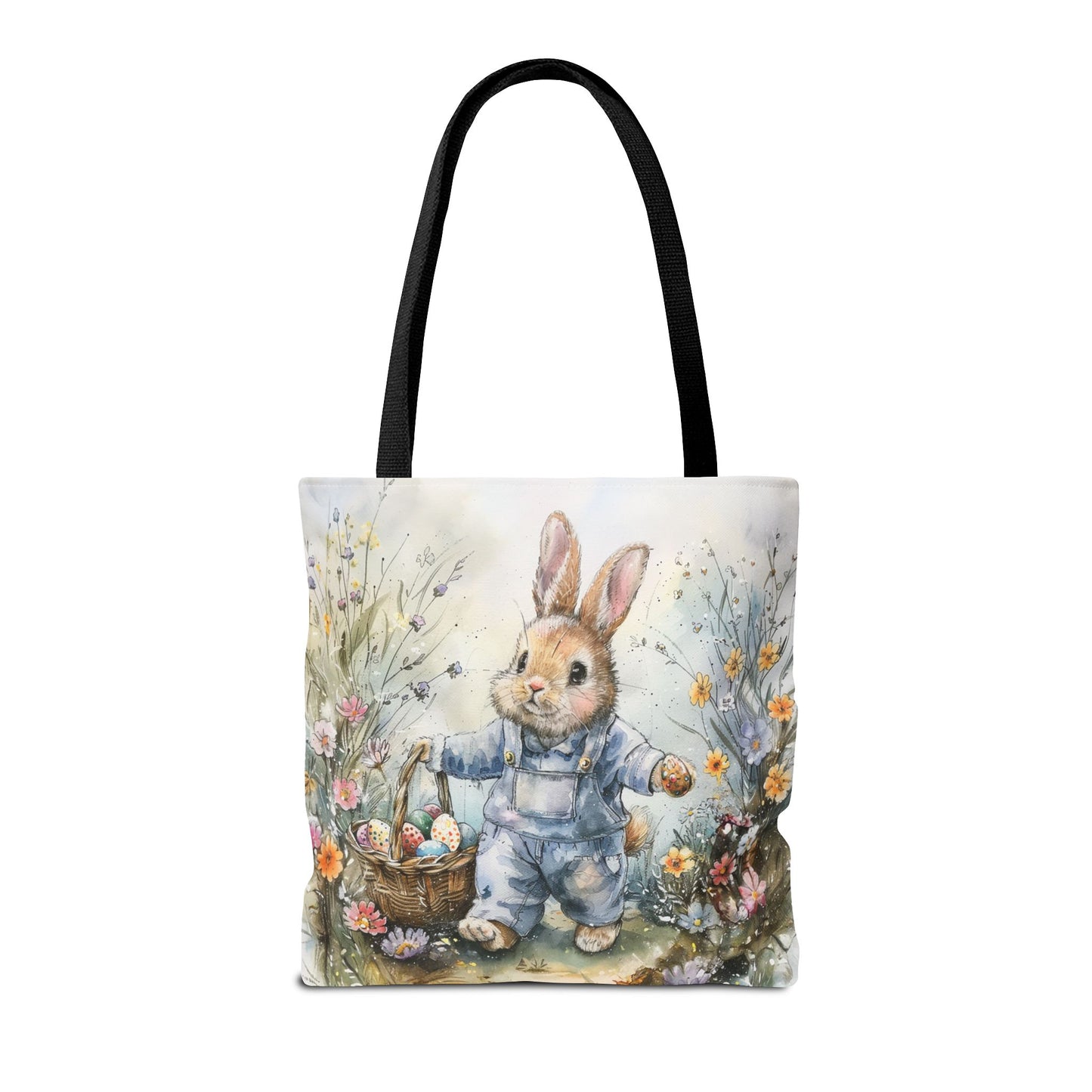 Easter Bunny Garden Tote Bag, Adorable Spring Design for Gift-Giving