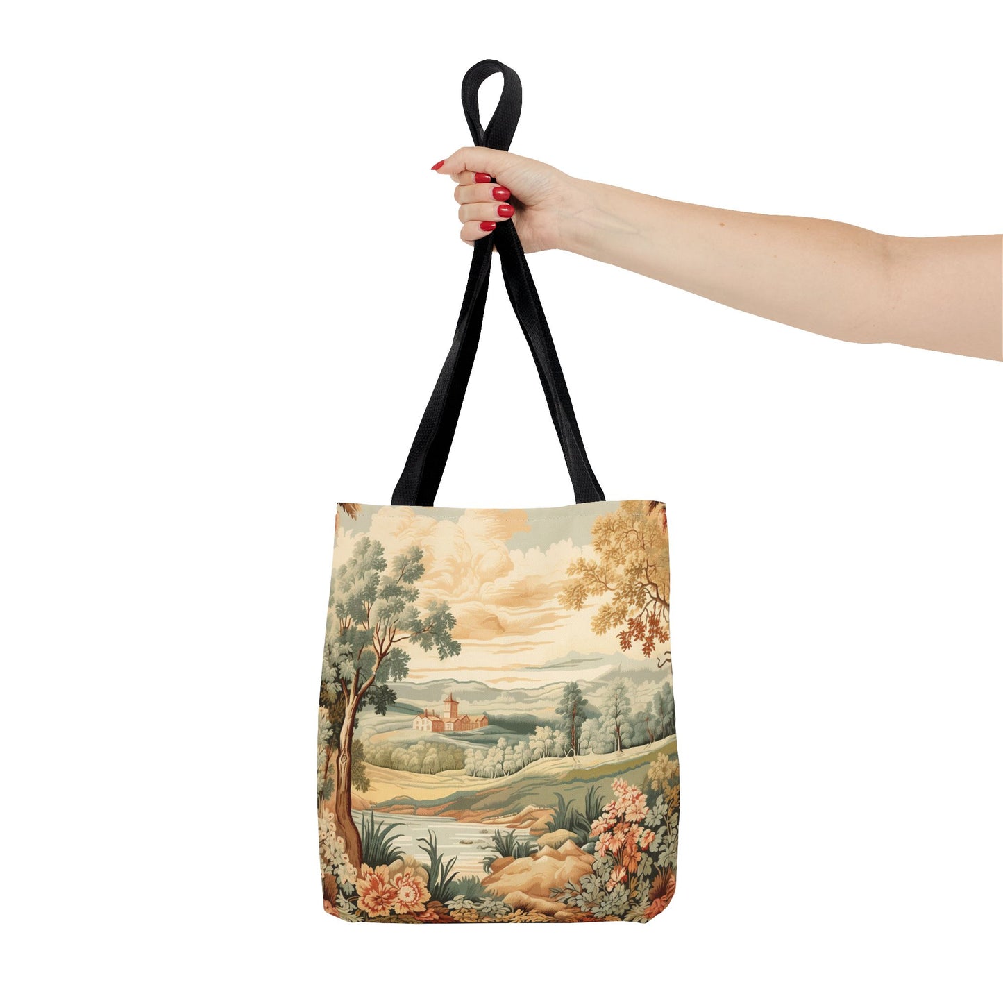 Pastoral Countryside Nature Tote Bag – Vintage Scenic Artwork