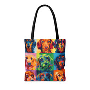 Colorful Dachshund Pop Art Tote Bag – Stylish, Reusable, and Fun