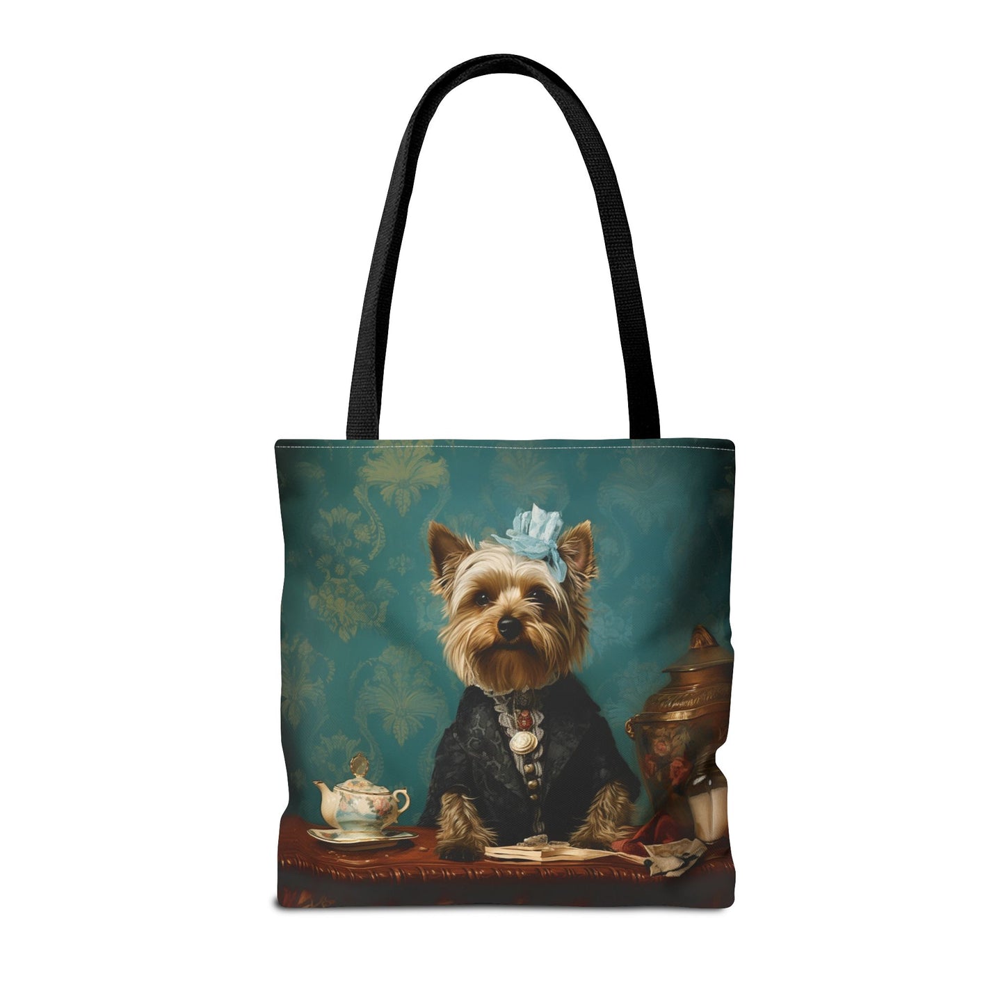 Refined Yorkshire Terrier Tote Bag – Elegant Vintage-Inspired Canvas